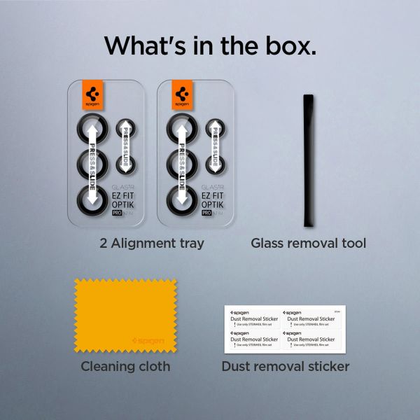 Spigen Optik Lens Protector - Protection complète de la caméra (lot de 2) Samsung Galaxy S23 / S23 Plus - Noir