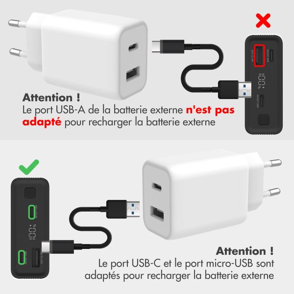 imoshion Ultra Series Aluminium Batterie externe 20.000 mAh - Charge rapide jusqu'à 33 watts - Cobalt Blue