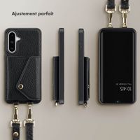Selencia Coque de télephone Sera avec cordon et porte-cartes enveloppe Samsung Galaxy A36 / A56 - Noir