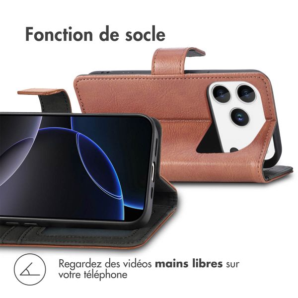 imoshion Étui de télephone portefeuille de luxe Apple iPhone 17 Pro Max - Marron