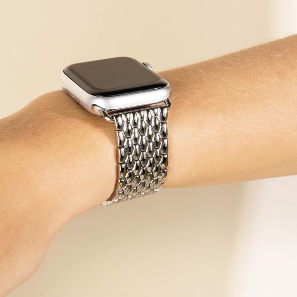 Selencia Bracelet dragon en acier Apple Watch | 44/45/46/49 mm - Argent