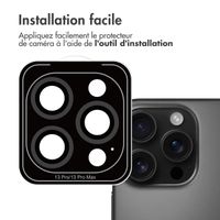 imoshion Protection Caméra en verre trempé 2 Pack Apple iPhone 16 Pro / 16 Pro Max - Noir