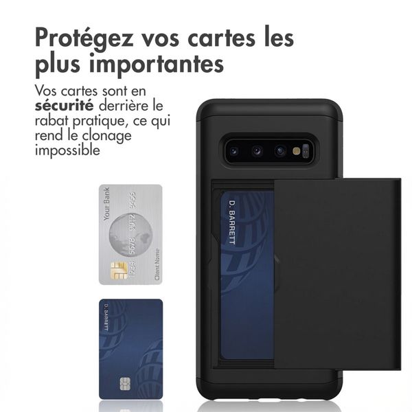 imoshion Coque arrière avec porte-cartes Samsung Galaxy S10 - Noir