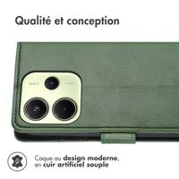imoshion Étui de télephone portefeuille de luxe Xiaomi Redmi Note 14 (4G) - Vert