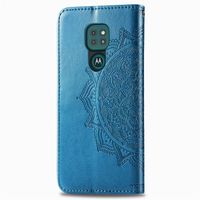 Etui de télephone portefeuille Mandala Motorola Moto E7 Plus / G9 Play - Turquoise