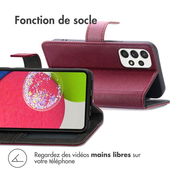 imoshion Étui de télephone portefeuille de luxe Samsung Galaxy A52(s) (5G/4G) - Bordeaux