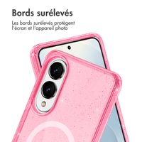 imoshion Coque Pailletée avec MagSafe Samsung Galaxy S25 Edge - Rose