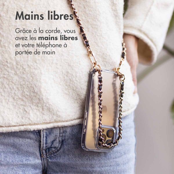 imoshion Ensemble de cordons de téléphone en cuir PU – Noir