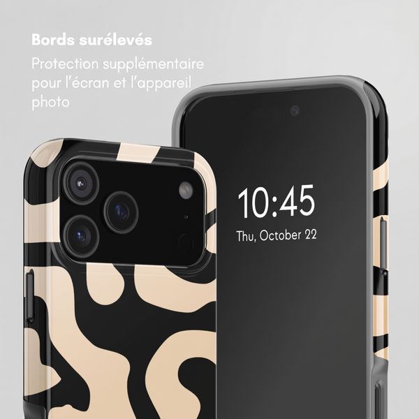 Selencia Coque arrière Vivid avec MagSafe Apple iPhone 18 Pro Max / 17 Pro Max - Art Wave Black