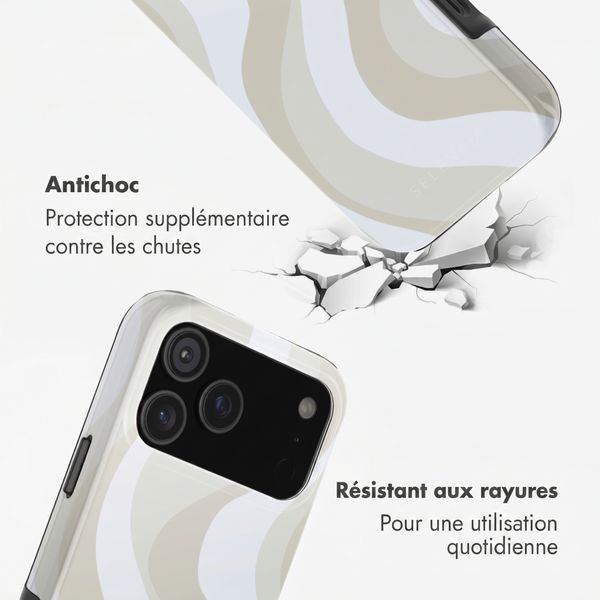 Selencia Coque arrière Vivid avec MagSafe Apple iPhone 18 Pro / 17 Pro - Desert Waves Beige