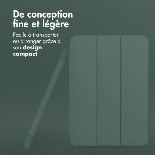 Accezz Coque tablette portefeuille Smart Silicone Apple iPad Air 11 pouces (2026) M4 / (2025) M3 / (2024) M2 / Air 5 (2022) / Air 4 (2020) - Vert foncé