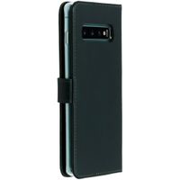 Selencia Étui portefeuille en cuir véritable Samsung Galaxy S10 Plus - Vert
