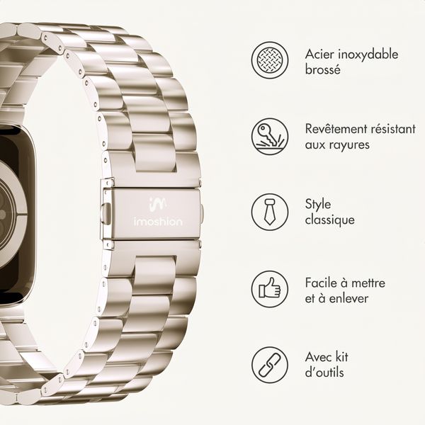 imoshion Bracelet acier Apple Watch | 44/45/46/49 mm - Starlight