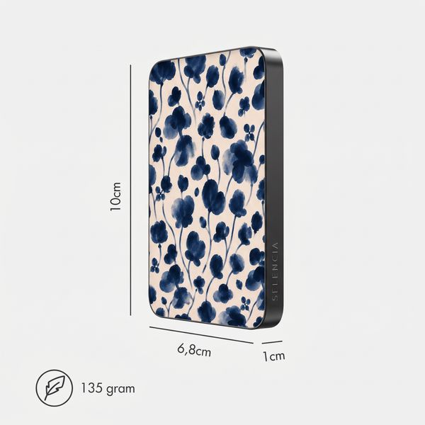 Selencia Powerbank Vivid 5 000 mAh - MagSafe et Qi - Black / Midnight Blossom
