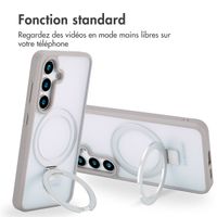 Accezz Coque Ring Stand avec MagSafe Samsung Galaxy S24 - Gris