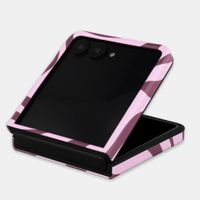 Selencia Coque arrière Vivid avec MagSafe Samsung Galaxy Z Flip 8 - Wavy Swirl Pink Plum