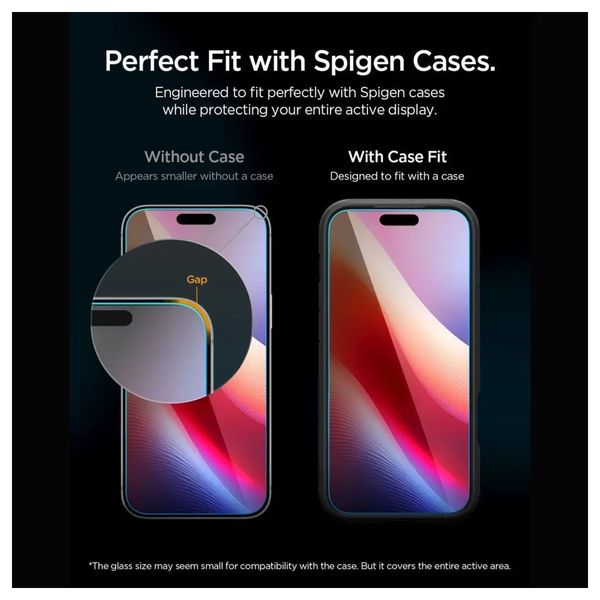 Spigen Protection d'écran en verre trempé GLAStR Fit 2 Paquets + Applicator Apple iPhone 18 Pro Max / 17 Pro Max / 16 Pro Max