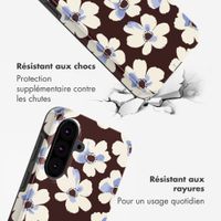Selencia Coque arrière Vivid Samsung Galaxy A37 (5G) - Choco Flower Pop