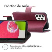imoshion Étui de télephone portefeuille de luxe Samsung Galaxy A52(s) (5G/4G) - Bordeaux