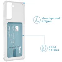 imoshion Coque silicone avec support de passe Samsung Galaxy S21 Plus - Transparent