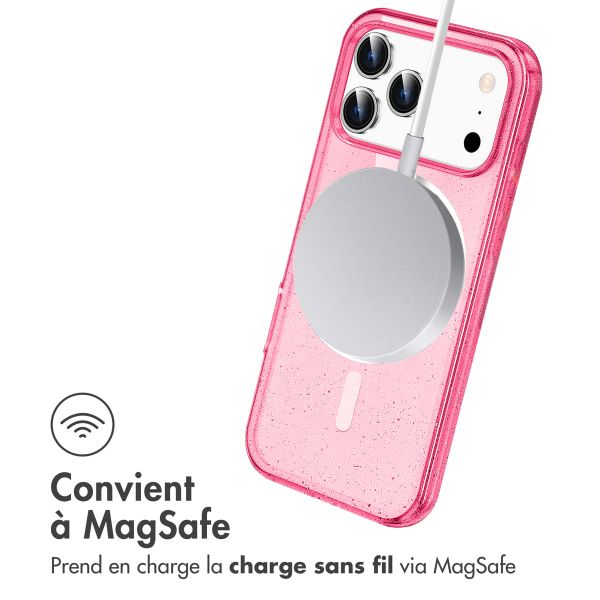 imoshion Coque Pailletée avec MagSafe Apple iPhone 17 Pro - Rose