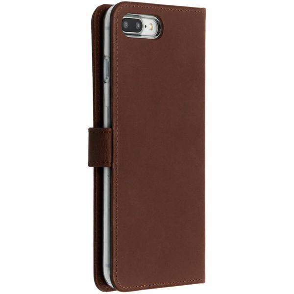 Selencia Étui portefeuille en cuir véritable Apple iPhone 8 Plus / 7 Plus - Marron
