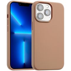 Accezz Coque Liquid Silicone avec MagSafe Apple iPhone 13 Pro - Marron clair