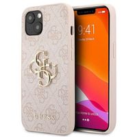 Guess Coque 4G Metal Logo Backcover Apple iPhone 13 - Rose & Or