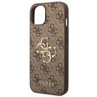Guess Coque 4G Metal Logo Backcover Apple iPhone 14 - Marron