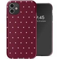 Selencia Coque arrière Vivid Apple iPhone 11 - Happy Dots Burgundy