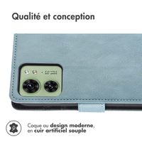 imoshion Étui de télephone portefeuille de luxe Motorola Edge 40 - Bleu clair