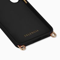 Selencia Coque arrière Rivièra avec MagSafe avec crochets amovibles Samsung Galaxy S24 FE - Velvet Black