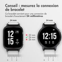 imoshion Bracelet silicone  - Connexion universelle 24 mm - Noir