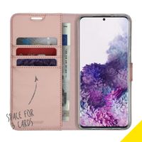 Accezz Étui de télephone Wallet Samsung Galaxy S20 Plus - Rose Doré
