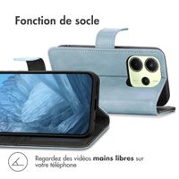 imoshion Étui de télephone portefeuille de luxe Xiaomi Redmi Note 14 (4G) - Bleu clair