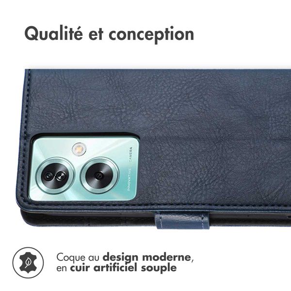 imoshion Étui de télephone portefeuille de luxe Oppo A79 - Bleu foncé