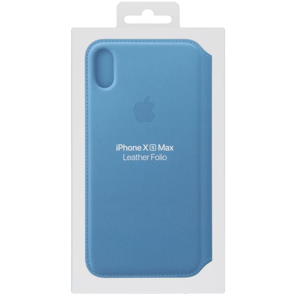 Apple Étui de télephone portefeuille Leather Folio Apple iPhone Xs Max - Cape Cod Blue