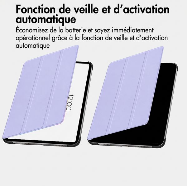 imoshion Coque tablette Trifold Apple iPad 9 (2021) 10.2 pouces / iPad 8 (2020) 10.2 pouces / iPad 7 (2019) 10.2 pouces - Lila