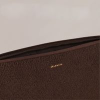 Selencia Housse laptop teddy 15-16 pouces - Choco Brown