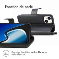 imoshion Étui de télephone portefeuille de luxe Apple iPhone 15 Plus - Bleu foncé