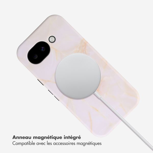 Selencia Coque arrière Vivid avec MagSafe Google Pixel 10a - Golden Beige Marble