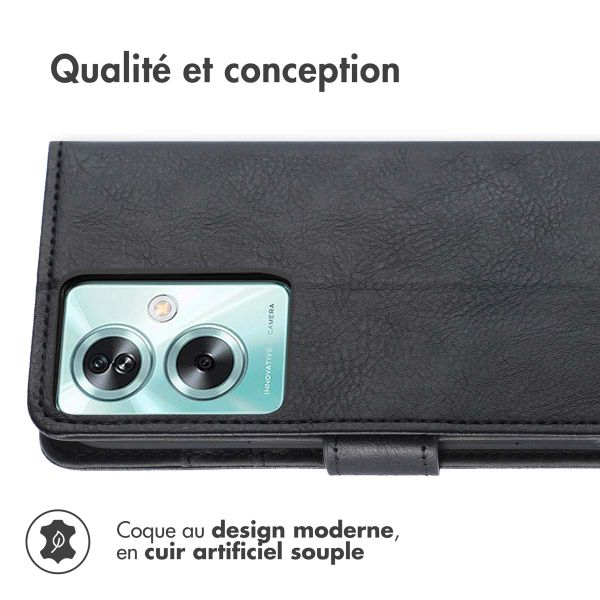 imoshion Étui de télephone portefeuille de luxe Oppo A79 - Noir