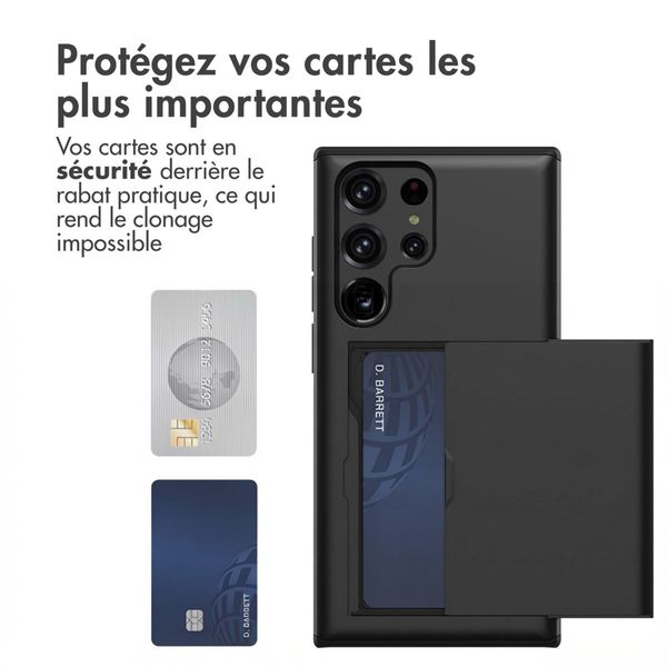 imoshion Coque arrière avec porte-cartes Samsung Galaxy S22 Ultra - Noir