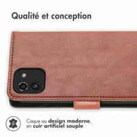 imoshion Étui de télephone portefeuille de luxe Samsung Galaxy A03 - Marron