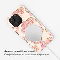 Selencia Coque arrière Vivid avec MagSafe Apple iPhone 16 Pro Max - Paisley Blush