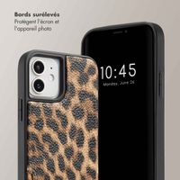 Selencia Coque de télephone Nova avec cordon et porte-cartes Apple iPhone 12 (Pro) - Leopard
