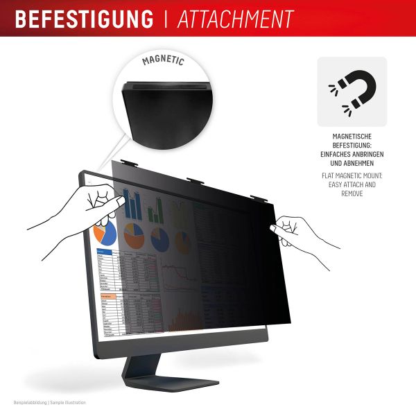Displex Protection d'écran magnetique Privacy Safe Desktop 24 pouces - Universel - 16:9