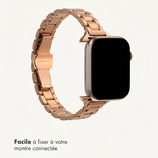Selencia Bracelet à maillons fin en acier Apple Watch | 38/40/41/42 mm - Rose Doré