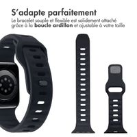 imoshion Bracelet Active Sport en silicone Apple Watch | 44/45/46/49 mm - Noir