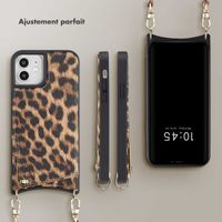 Selencia Coque de télephone Nova avec cordon et porte-cartes Apple iPhone 12 (Pro) - Leopard